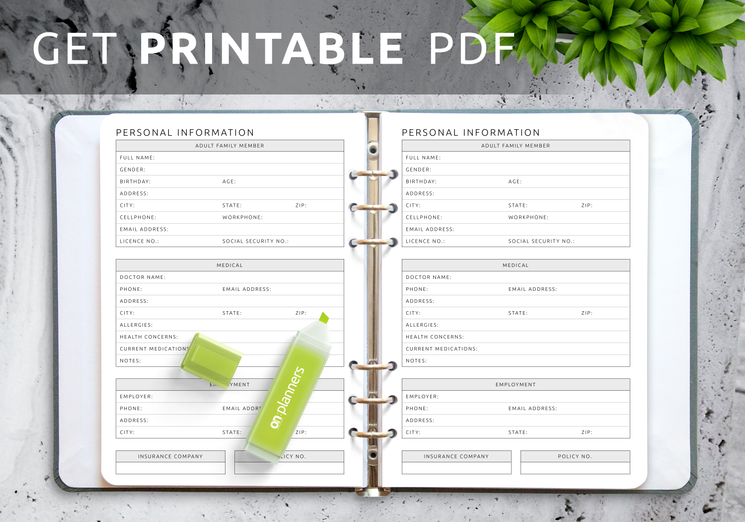 download-printable-personal-information-for-adult-template-pdf