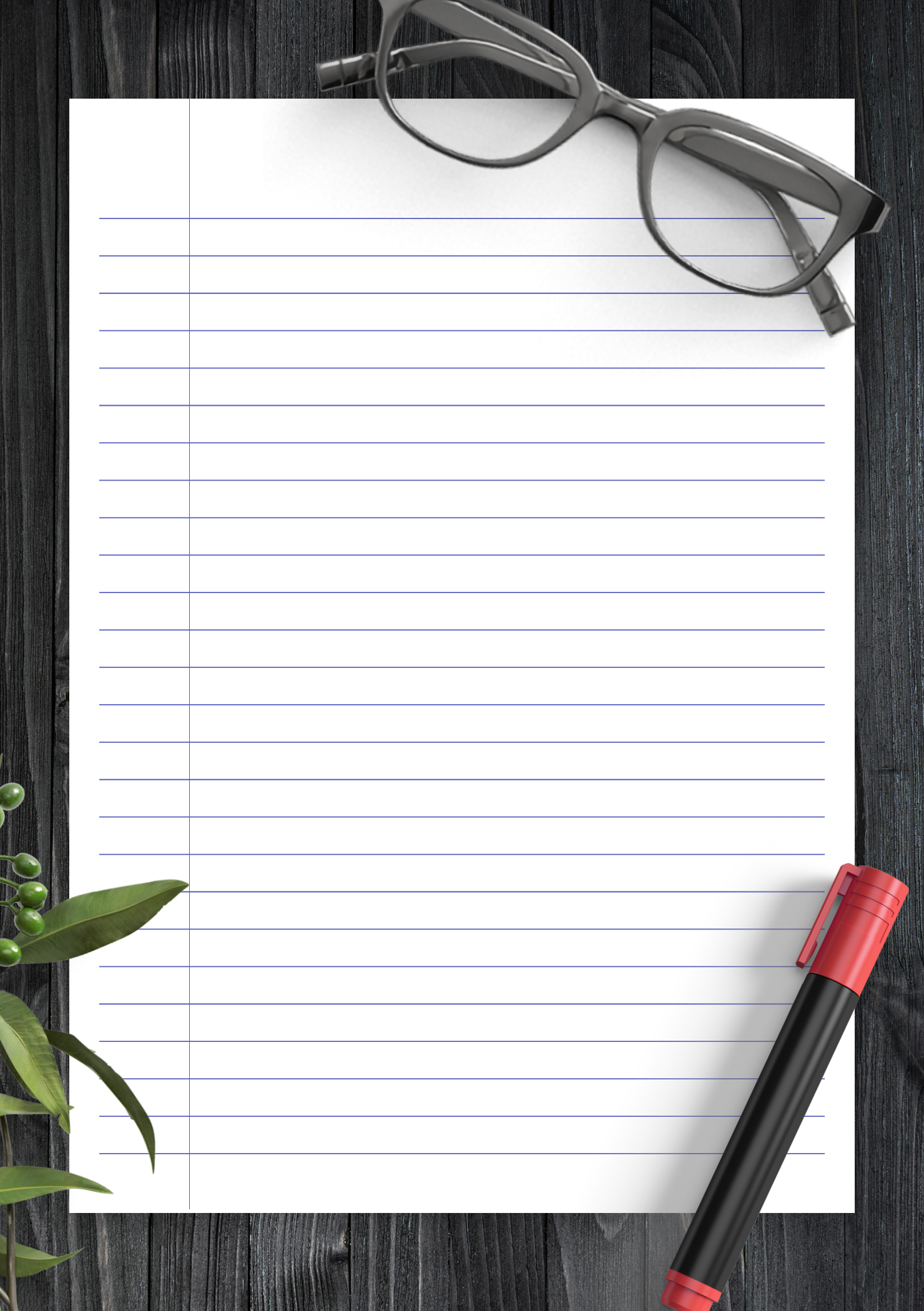 Ruled Paper Word Template