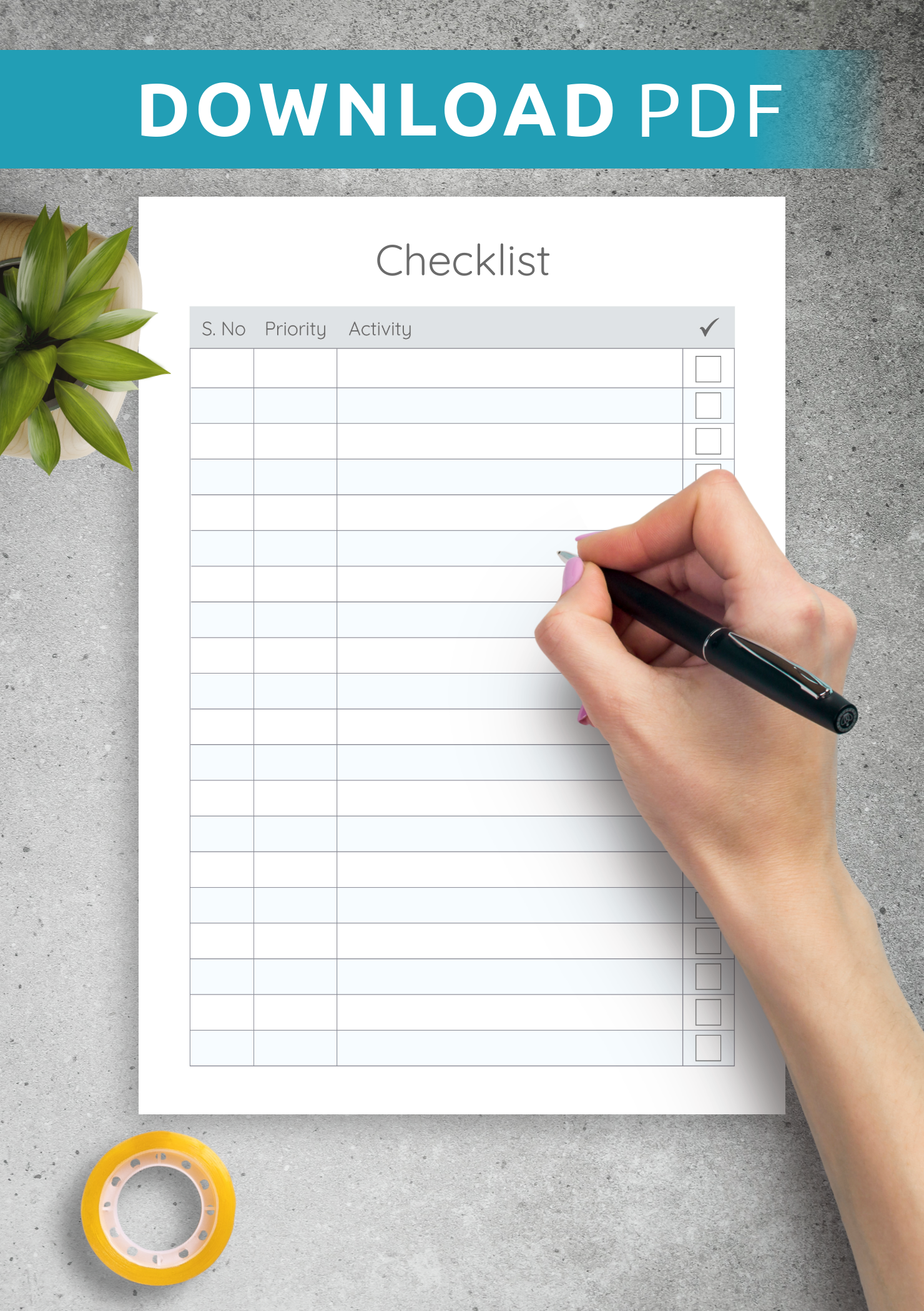 Checklist Template Work