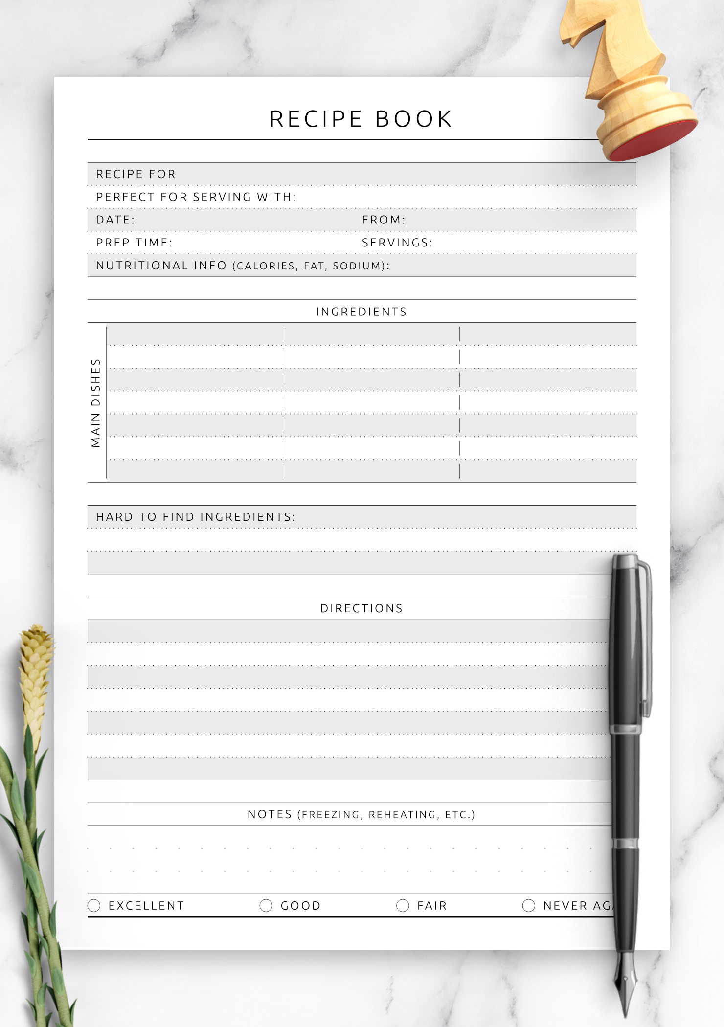 Editable Recipe Book Templates Free Printable