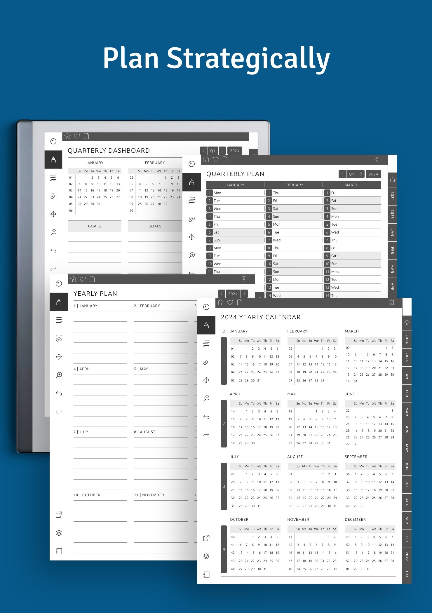 yearly and quarterly templates