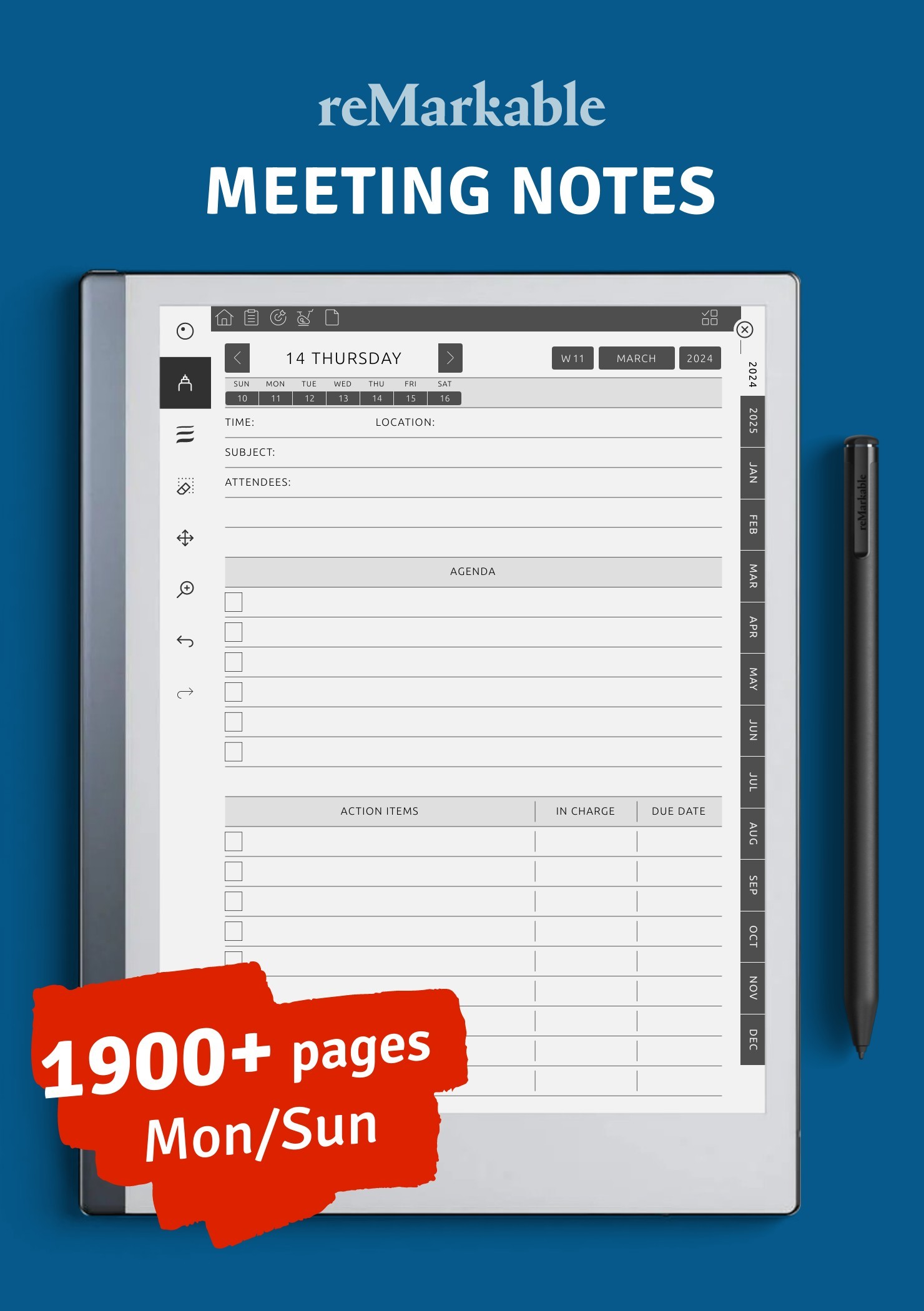 Buy Remarkable 1 & 2 Meeting Minutes Template Online in India 
