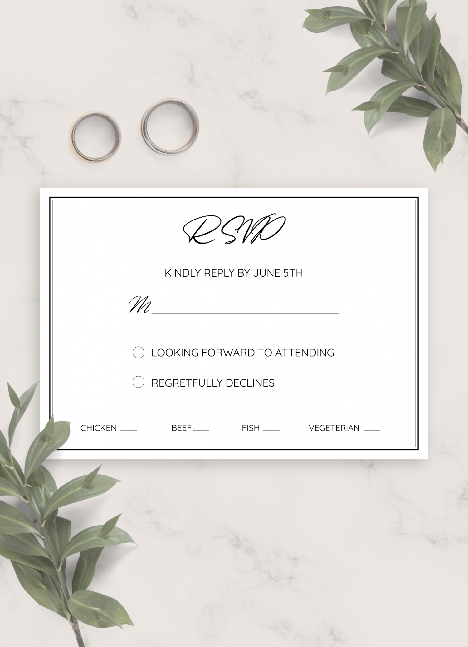 wedding invites with rsvp