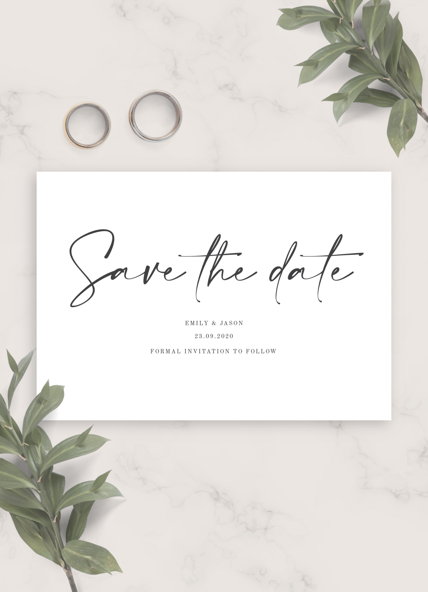 Printable Invite Minimal #5 Simple Instant Download Modern Wedding Invite Minimalist Photo Wedding Invitation Set Editable Template