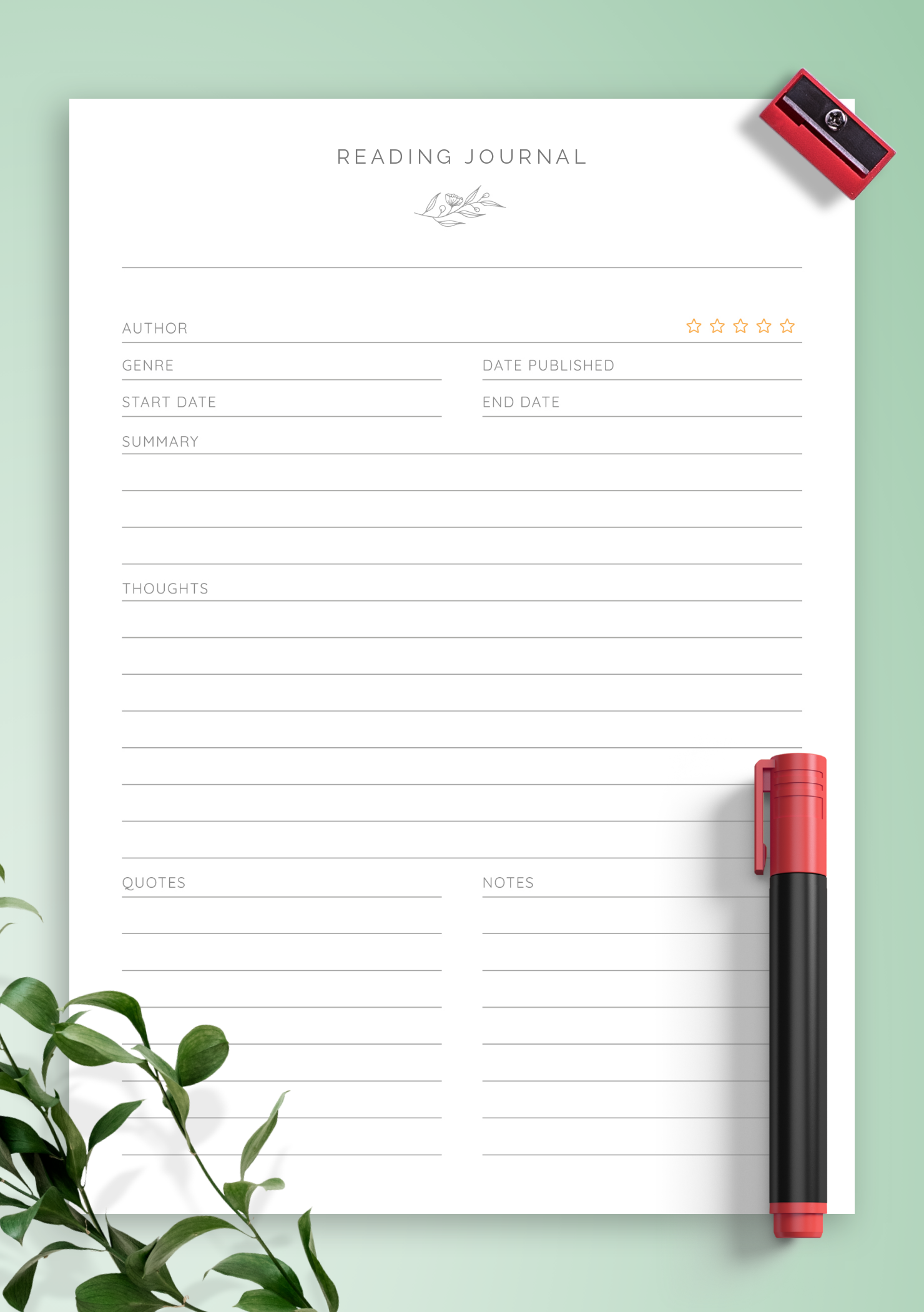 daily-writing-journal-template