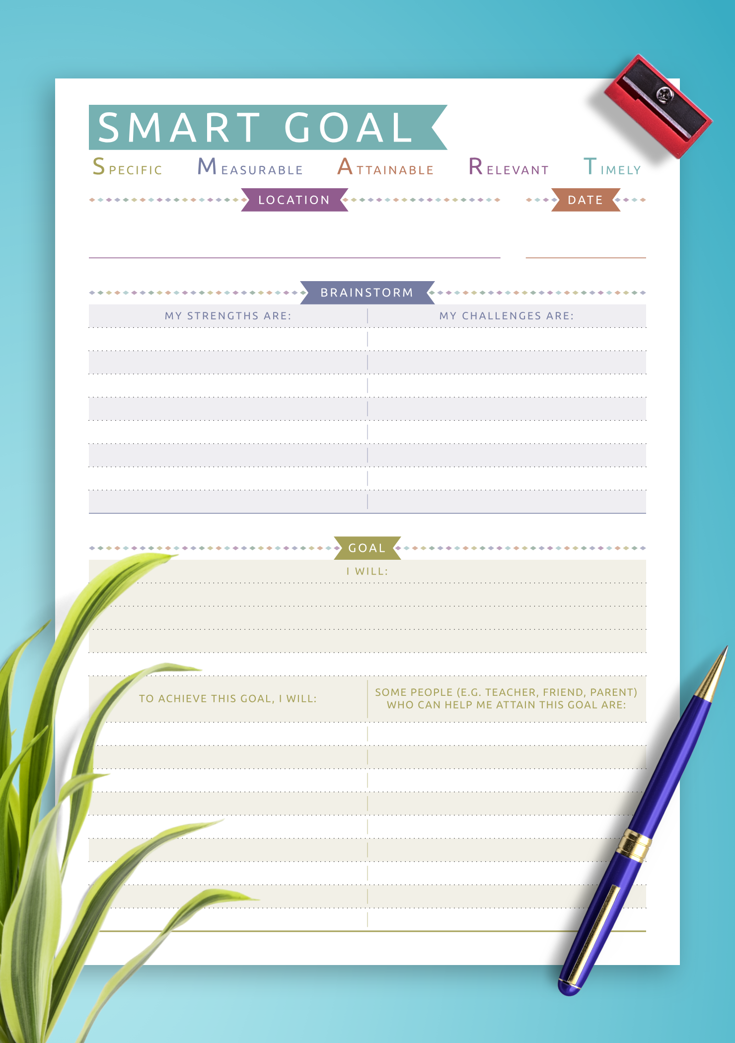 Smart Goal Setting Template