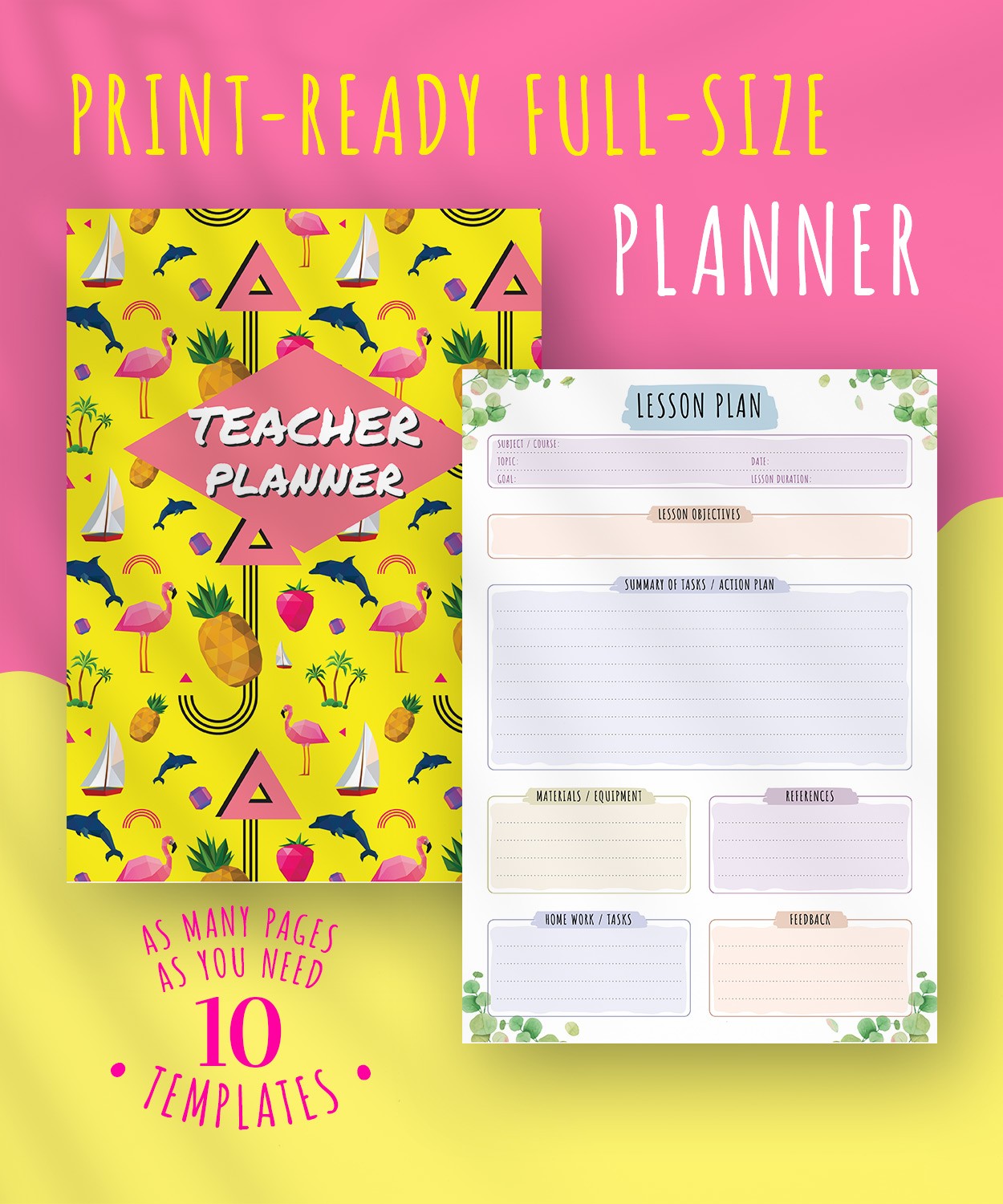 free lesson planner teacher printable