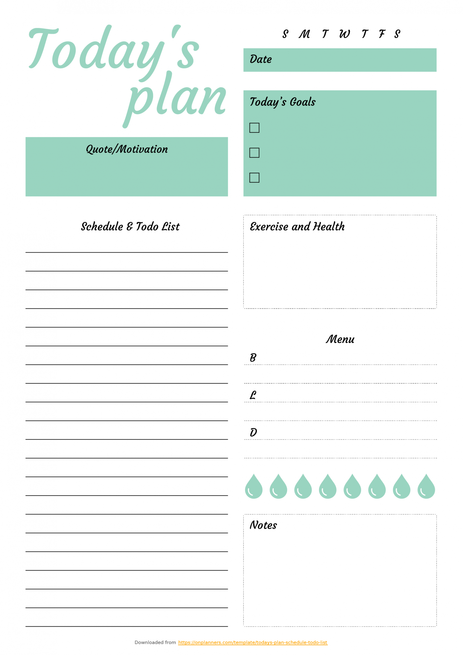 daily to do list template