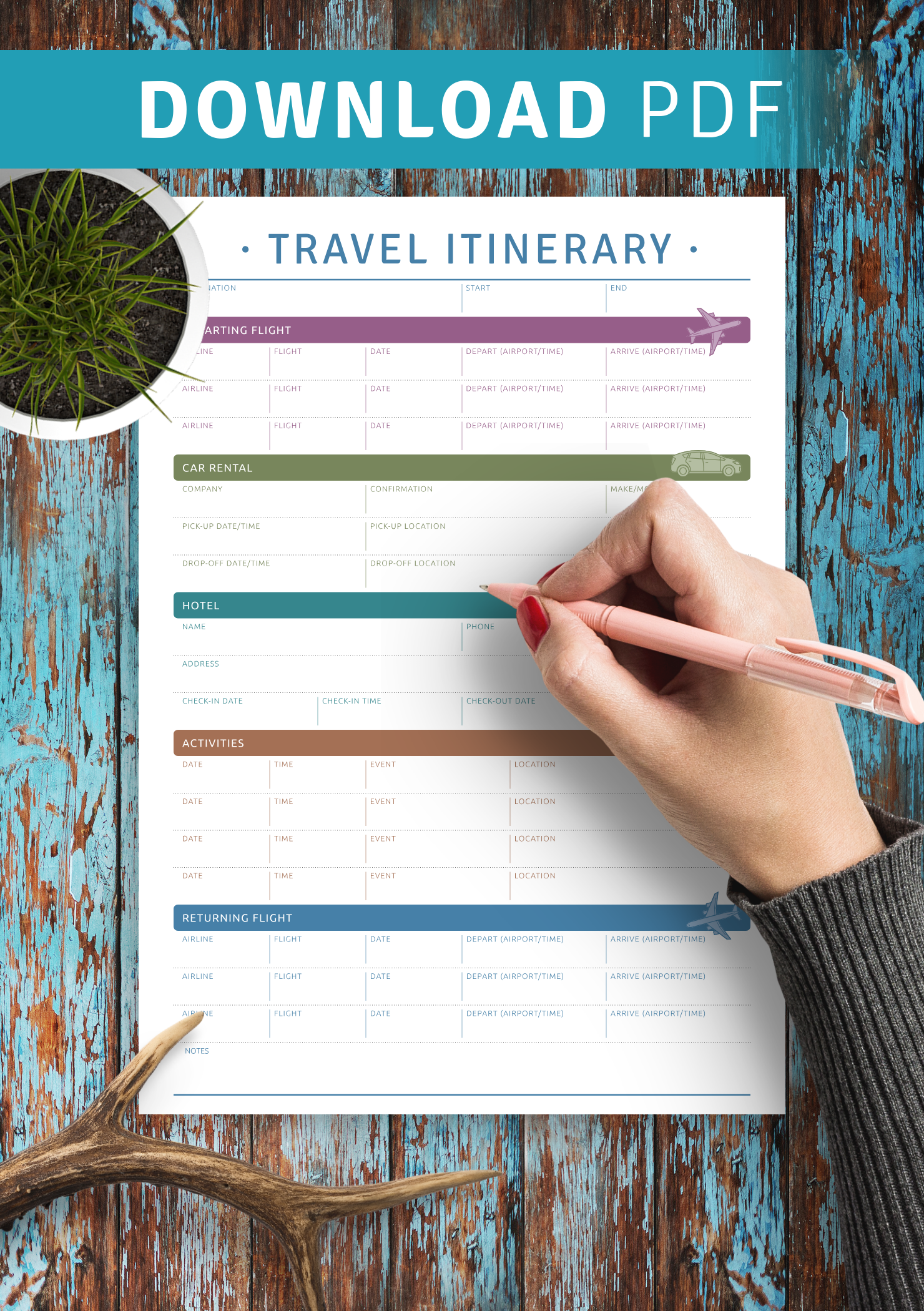 trip planning itinerary