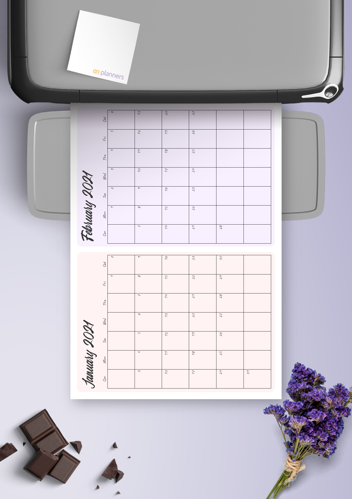 Printable Calendars 2 Months Long Sheet Example Calendar Printable 