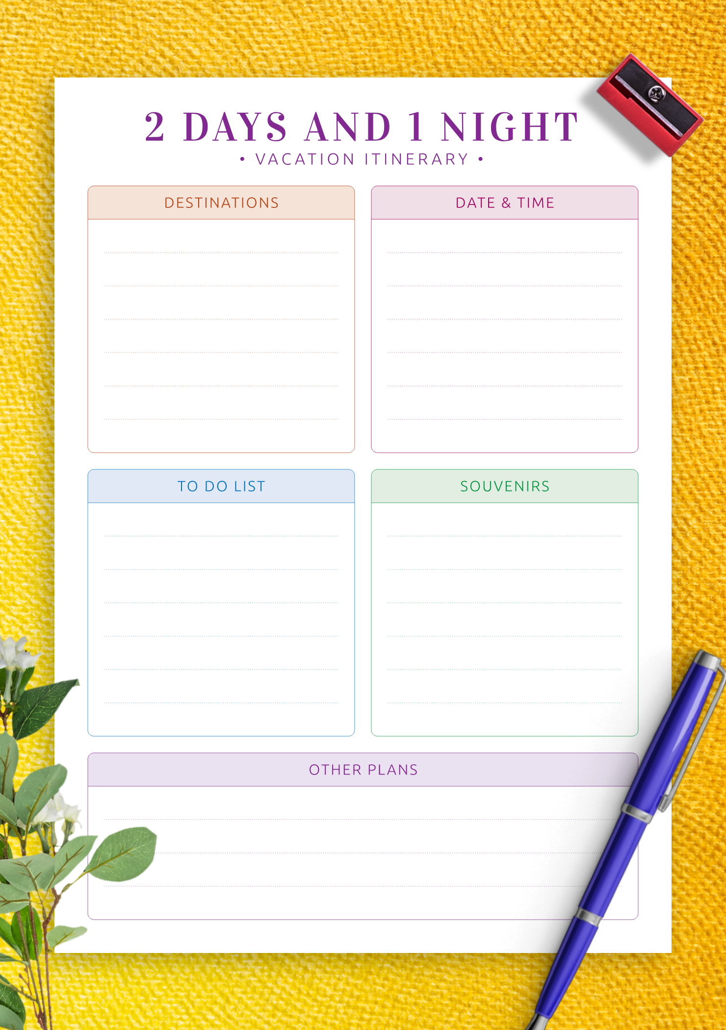 free travel planner and journal templates