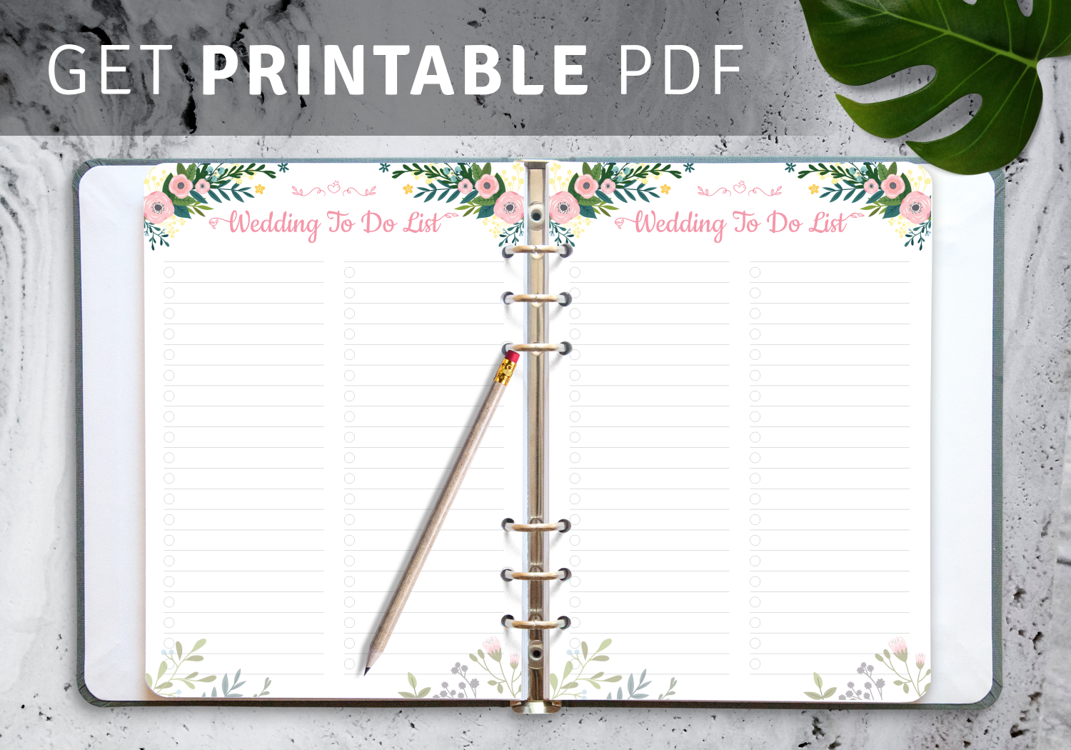 Download Printable Wedding To Do List PDF