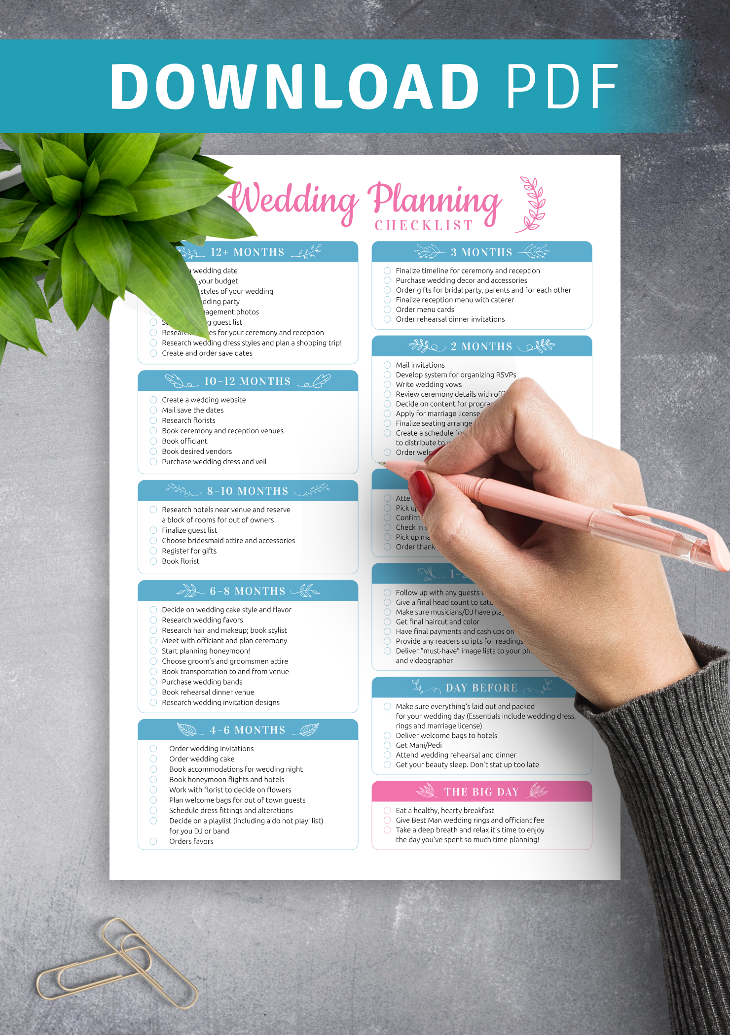 Wedding Planning Printable