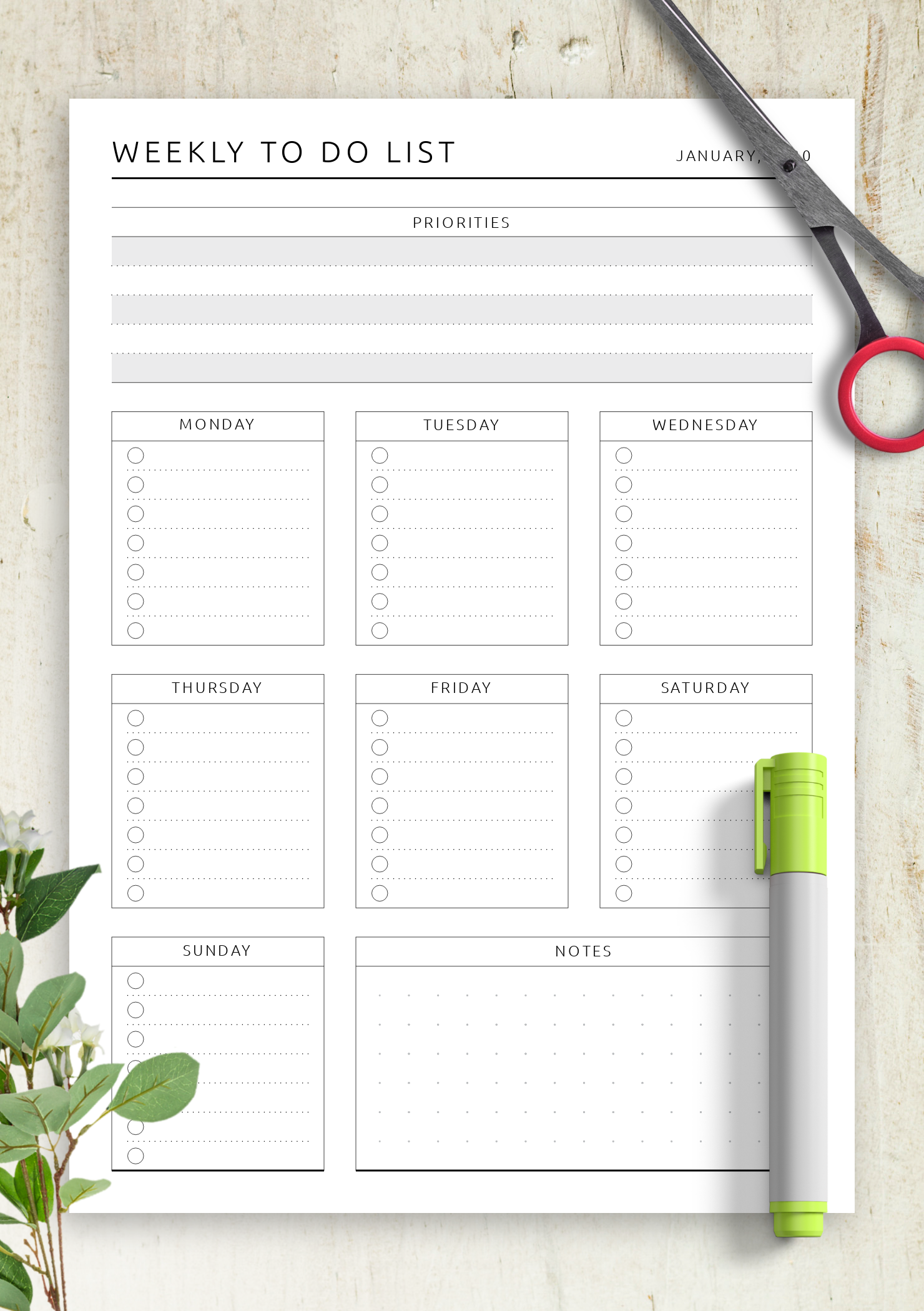 Free Printable Daily Weekly To Do List For Template C - vrogue.co