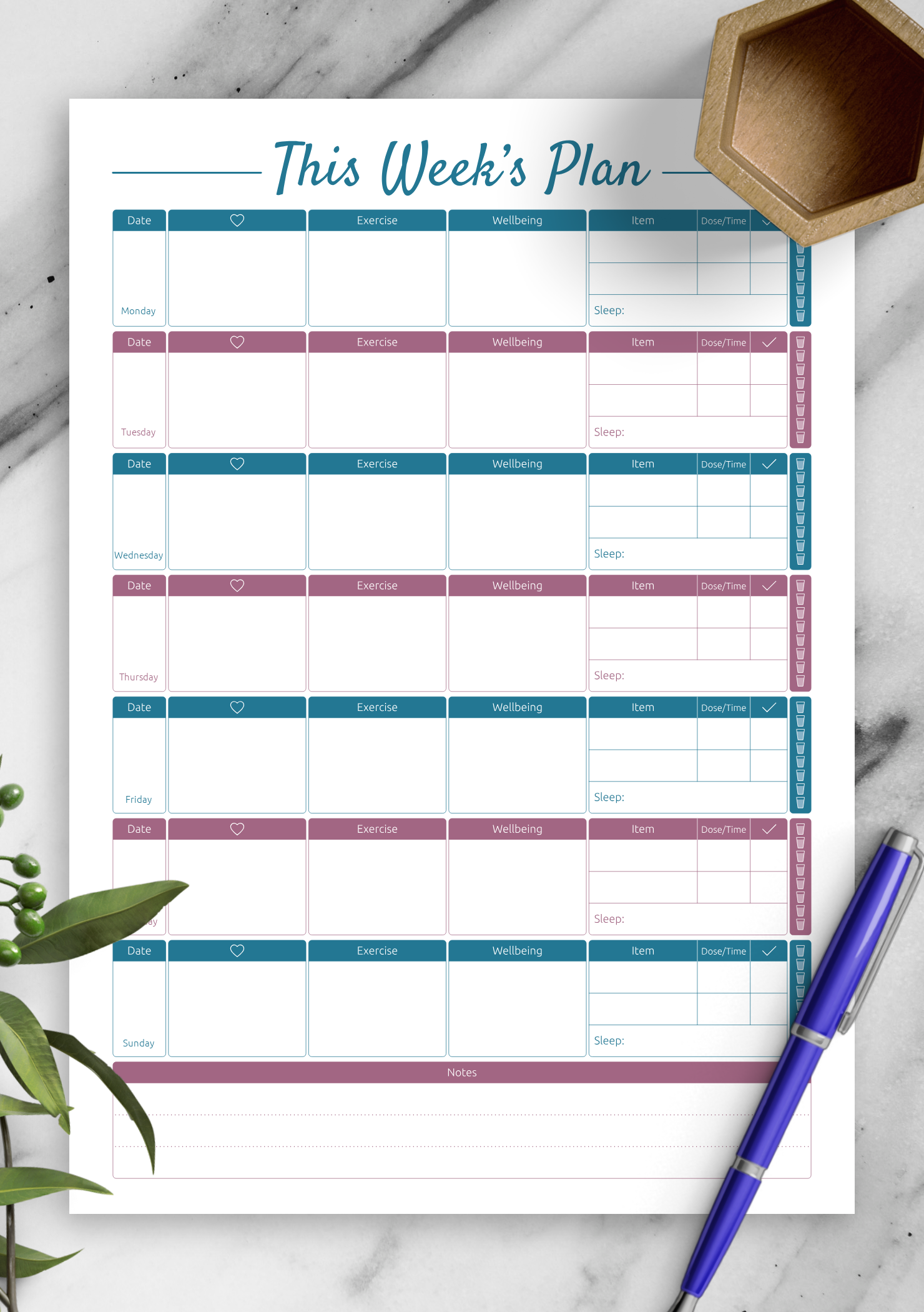 Fitness Meal Plan Template