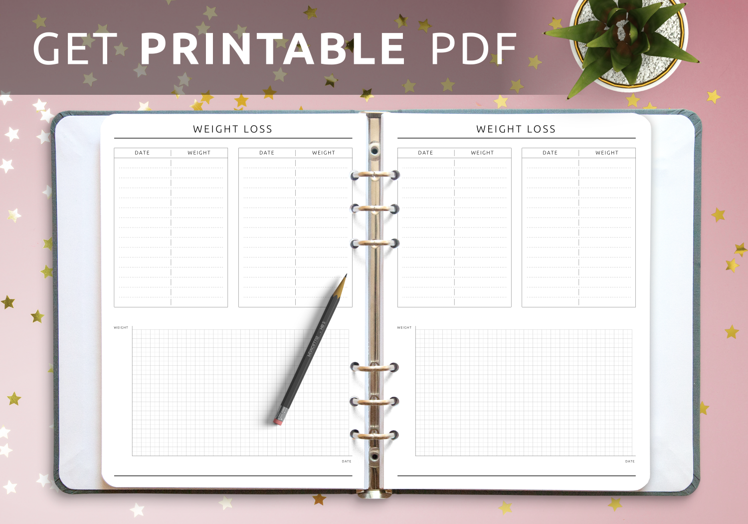 blank weekly weight loss tracker template