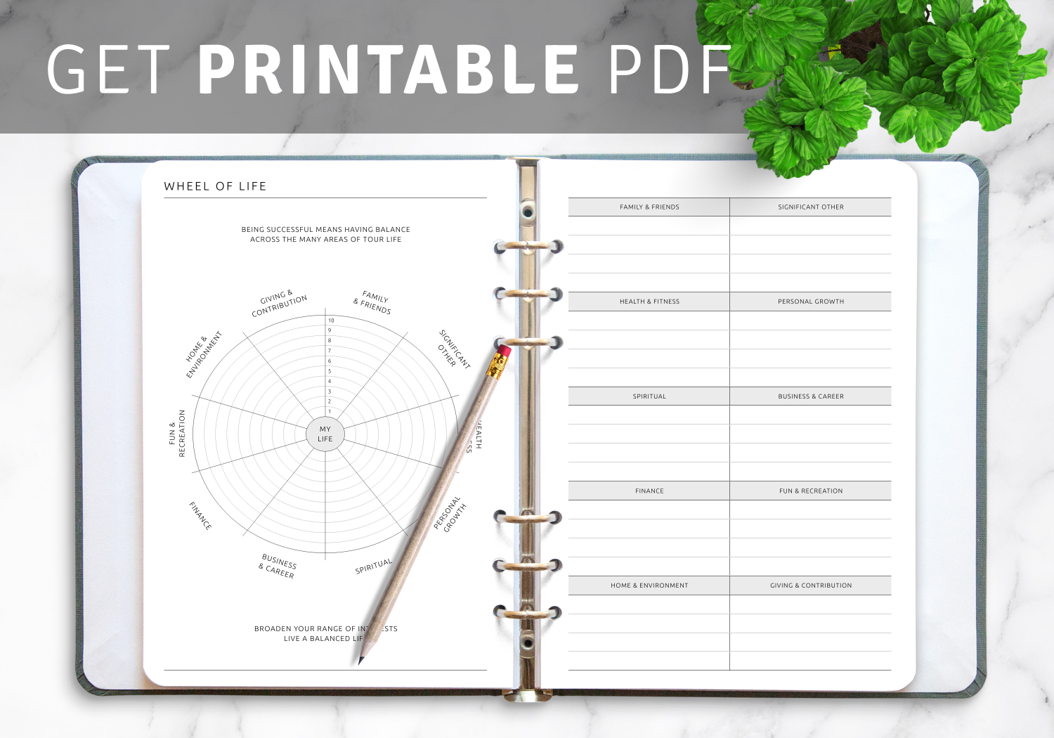 Printable Wheel Of Life Template Get Your Hands on Amazing Free