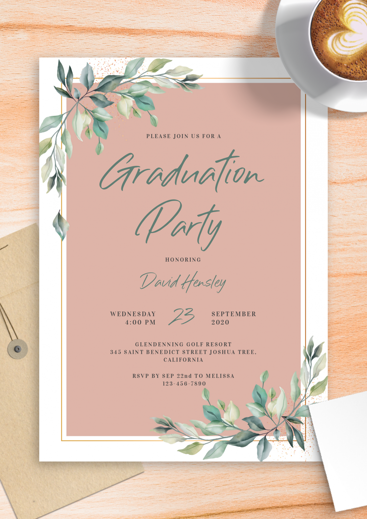 Balloons Graduation Invitation