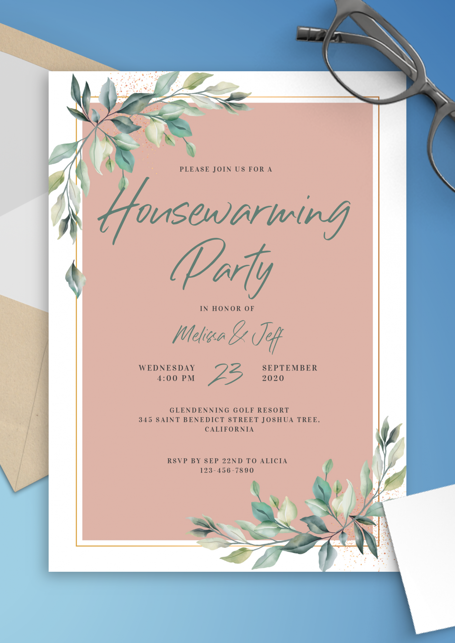 Download Printable Willow Branch Housewarming Invitation PDF Pertaining To Free Housewarming Invitation Card Template