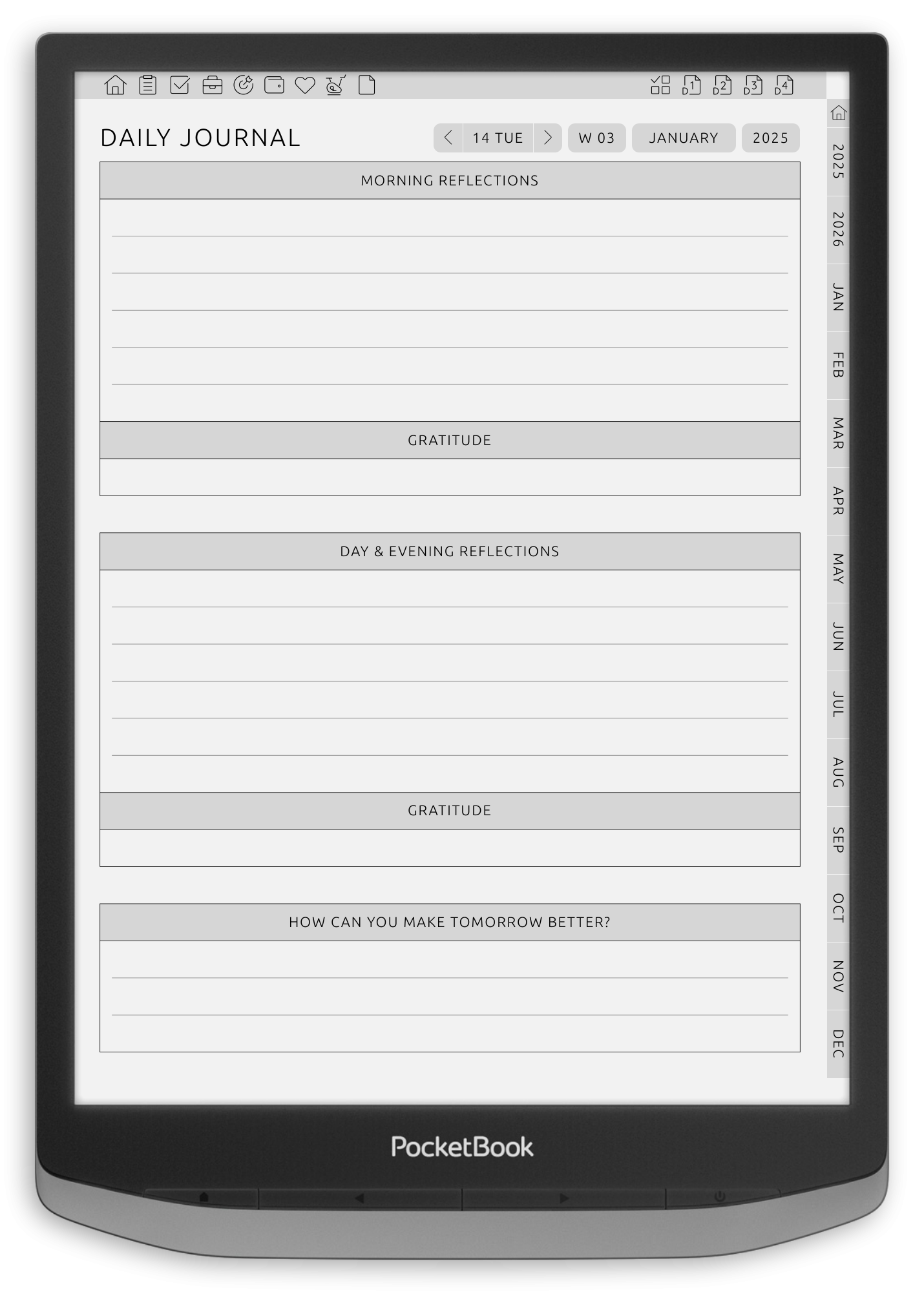 ONYX BOOX - Daily Journal - Portrait Contrast Theme