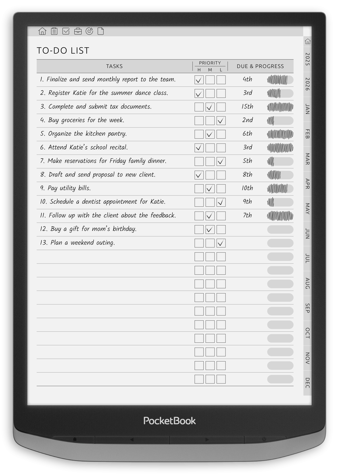 ONYX BOOX - To-Do List - Portrait Contrast Theme
