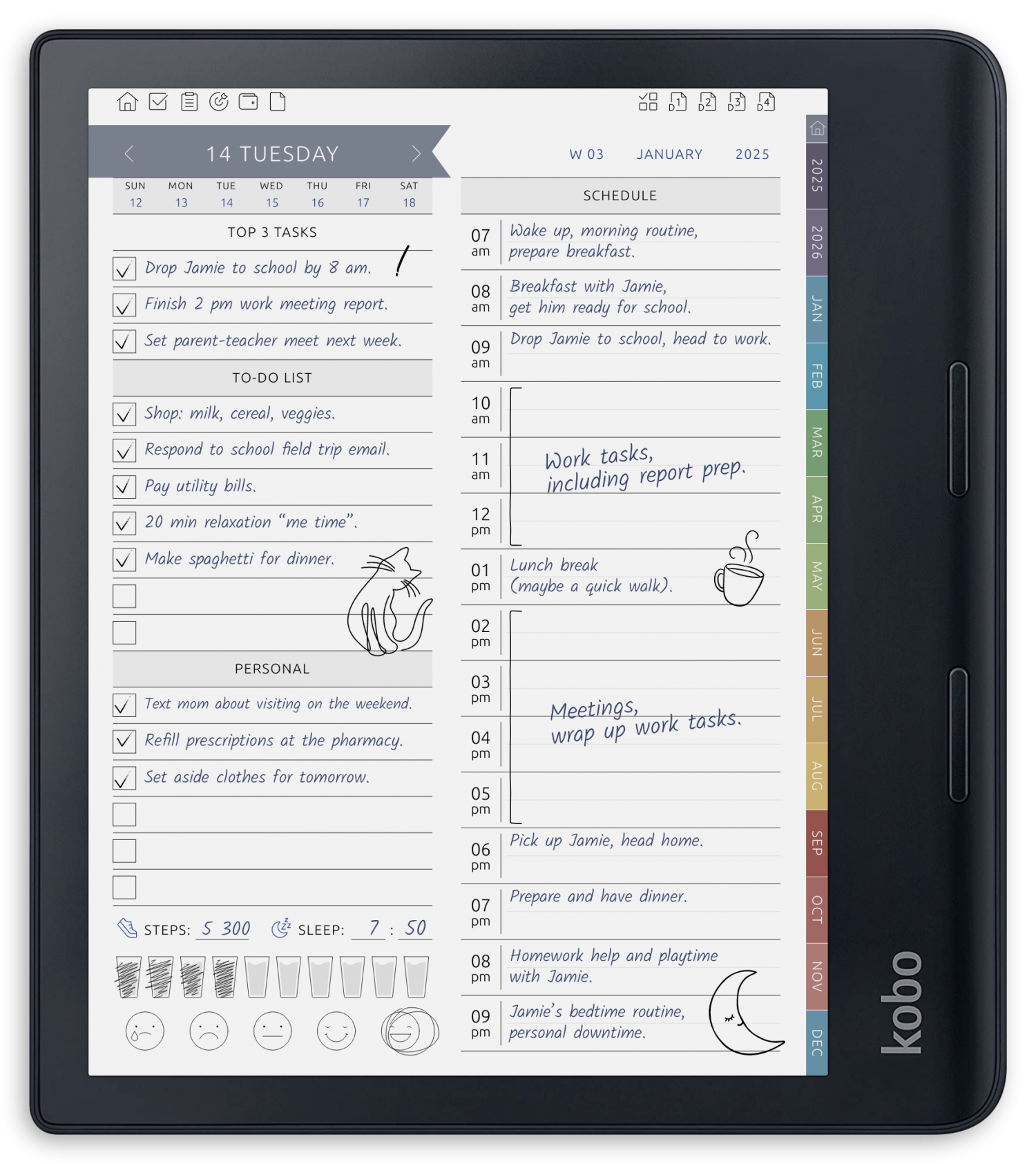 ONYX BOOX - Daily Planner - Portrait Original Theme