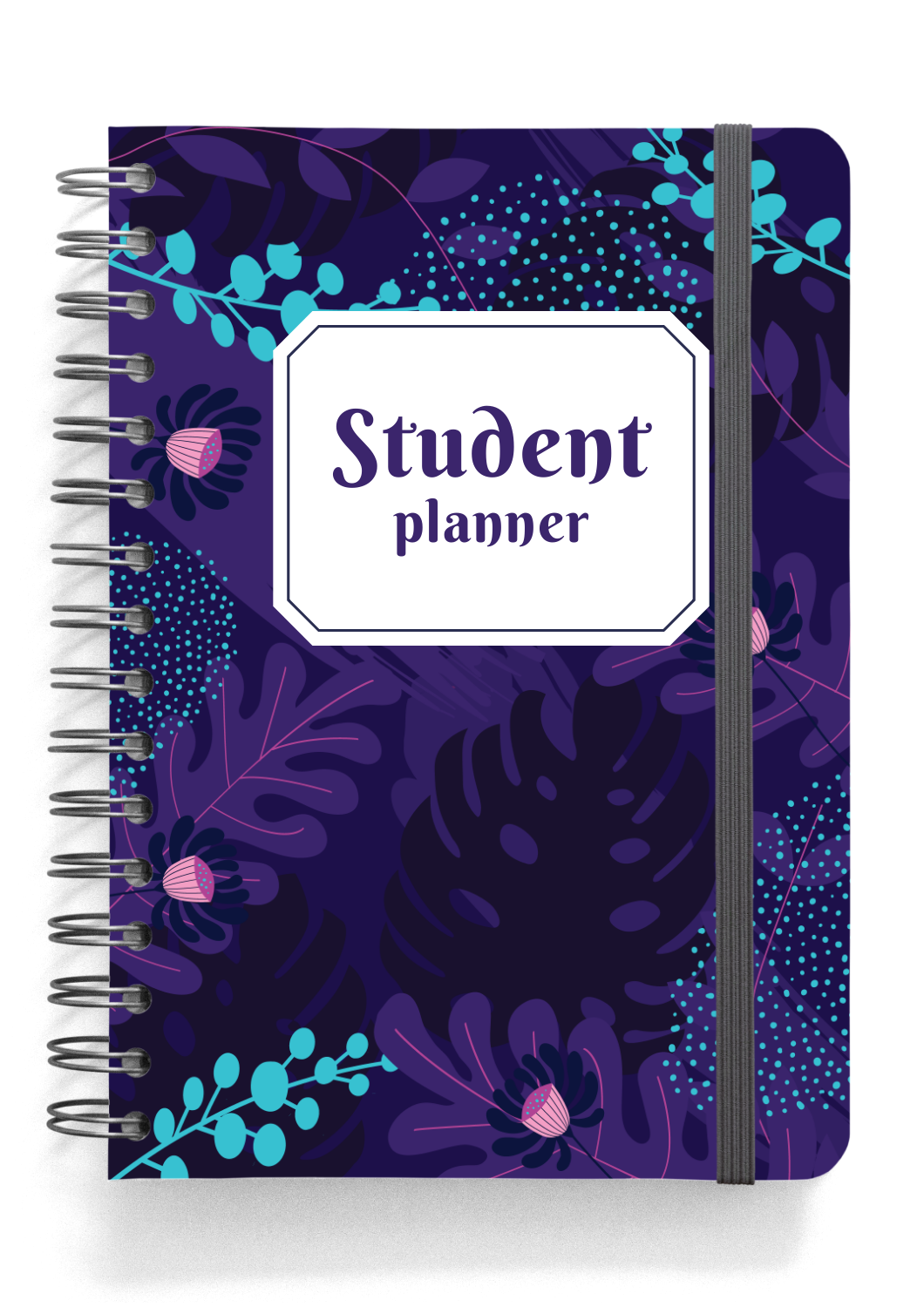 Download Printable Student Planner Spiral Bound Floral Style PDF