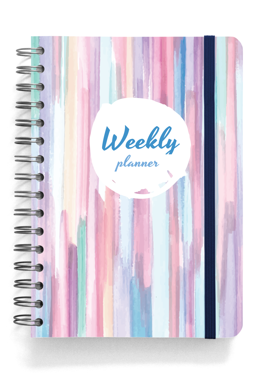 Download Printable Weekly Planner Spiral Bound Casual Style PDF