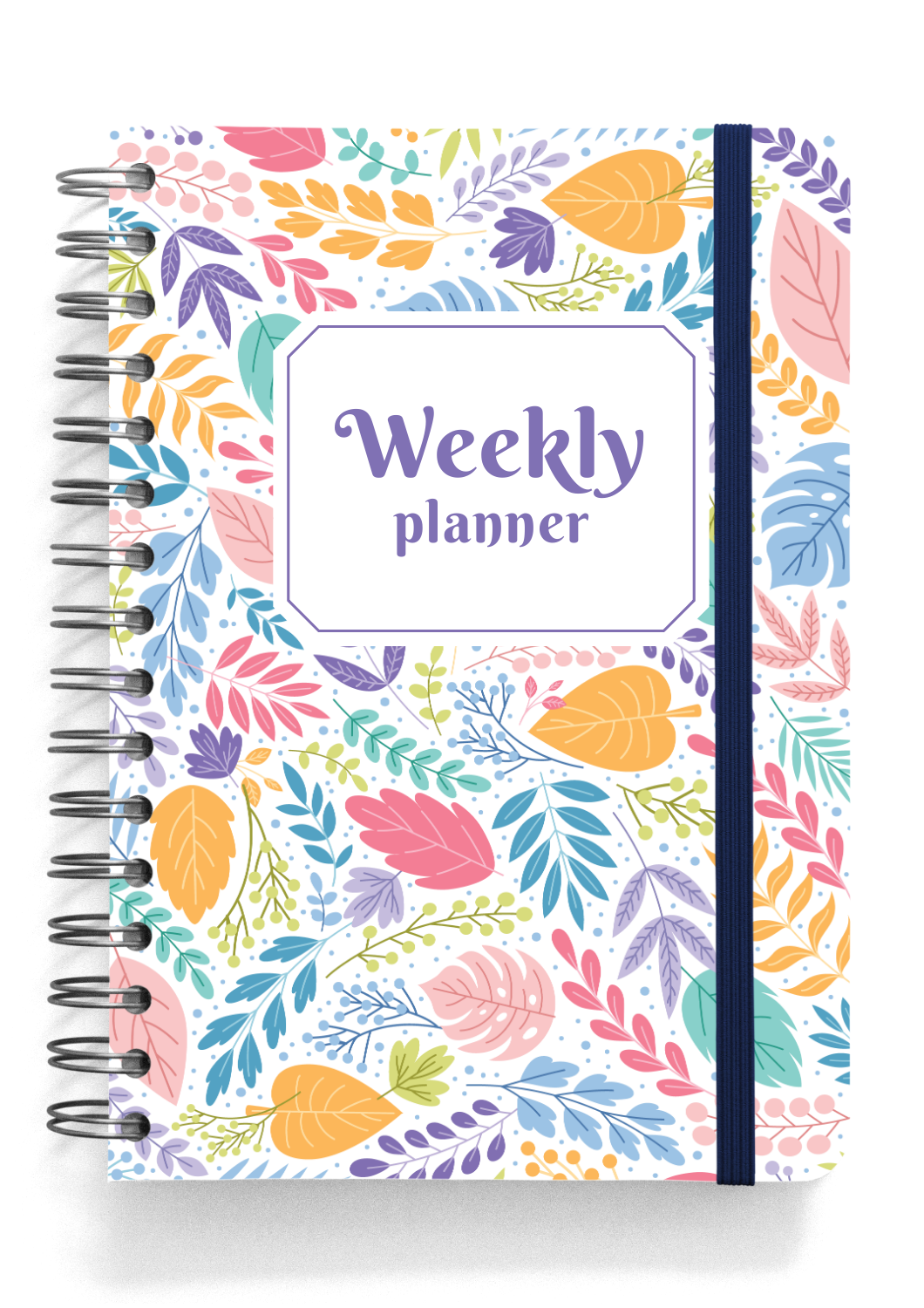 Download Printable Weekly Planner Spiral Bound Floral Style PDF