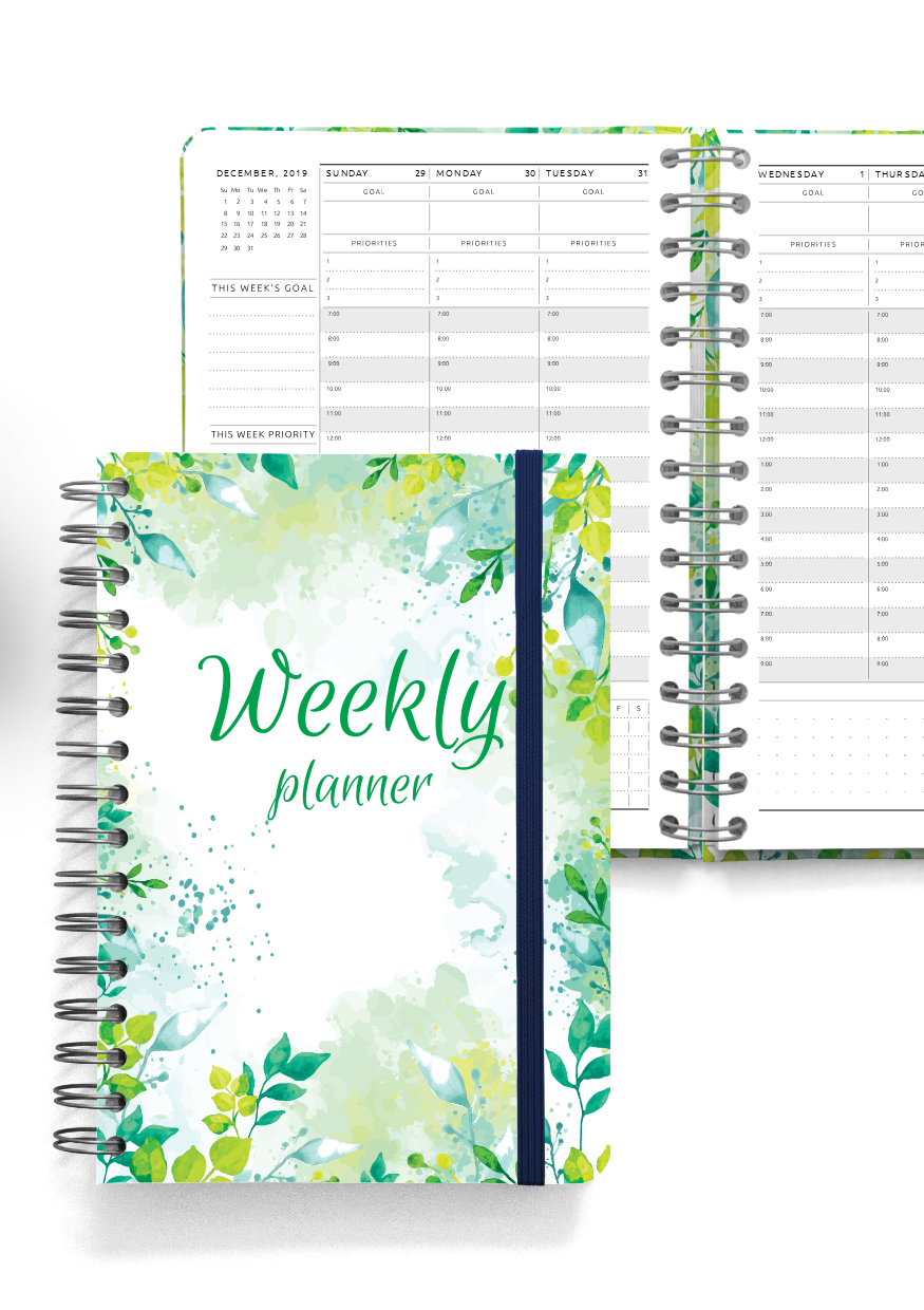 Download Printable Weekly Planner Spiral Bound Original Style PDF