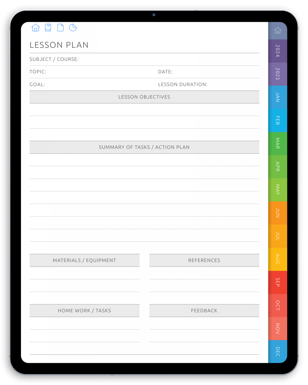 Download Customizable Digital Teacher Planner PDF