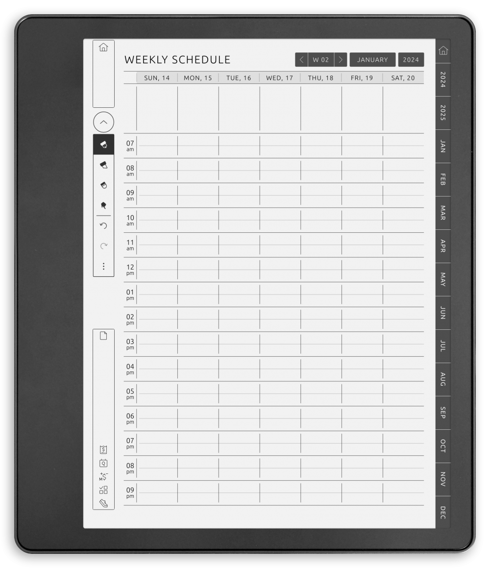 Download Kindle Scribe Weekly Journal Hyperlinked PDF