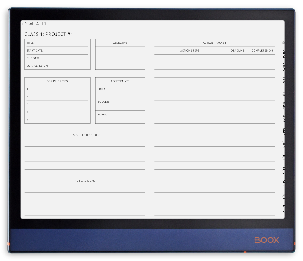 Download Printable ONYX BOOX - Teacher Planner PDF