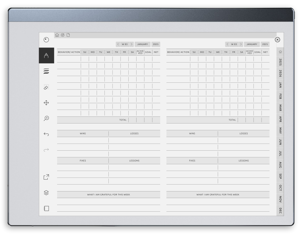 Goal Planner for reMarkable – SMART Template for Productivity