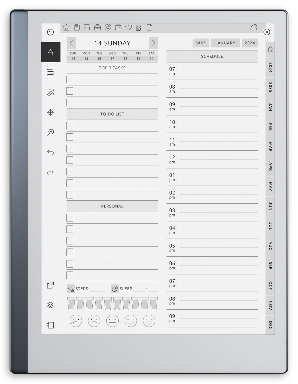 Download Ultimate Planner for Viwoods - Hyperlinked PDF