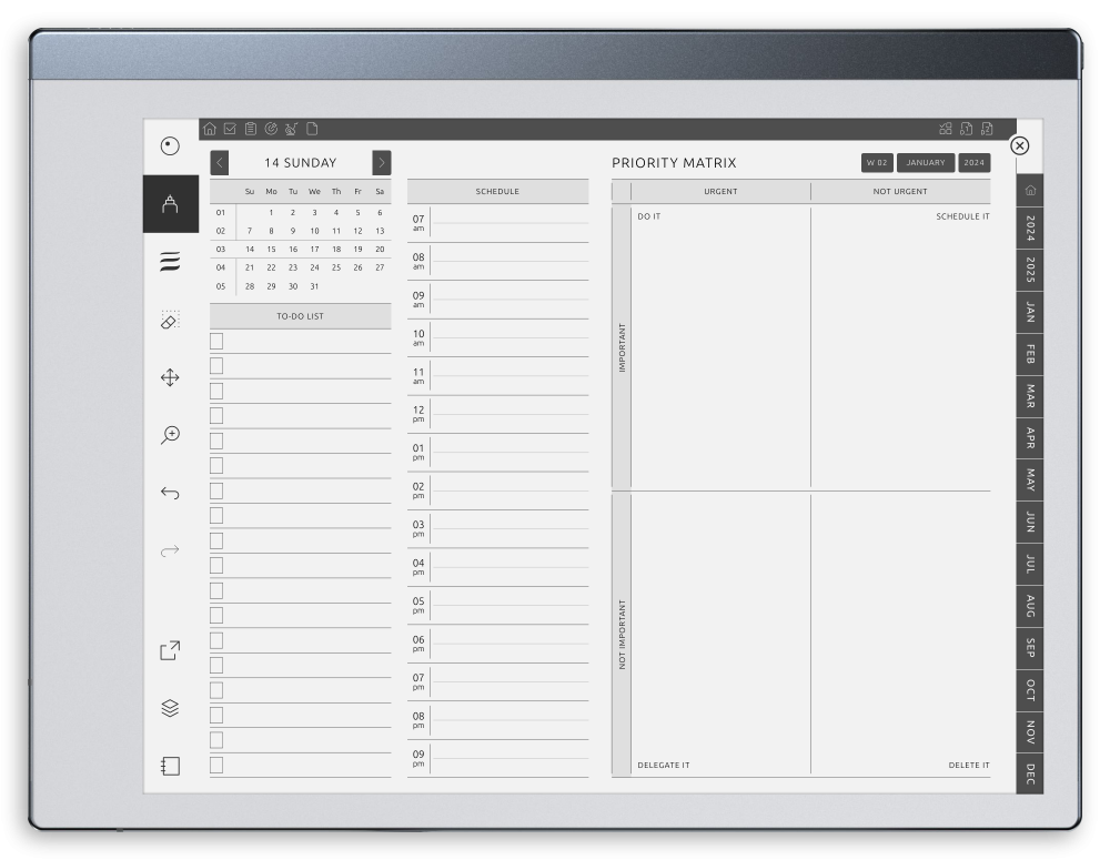 Work Activity Planner Download Work and Business Planner for reMarkable