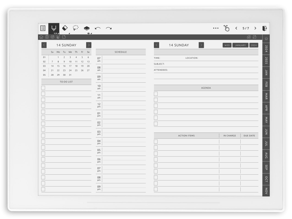 Download Supernote Meeting Notes Hyperlinked PDF
