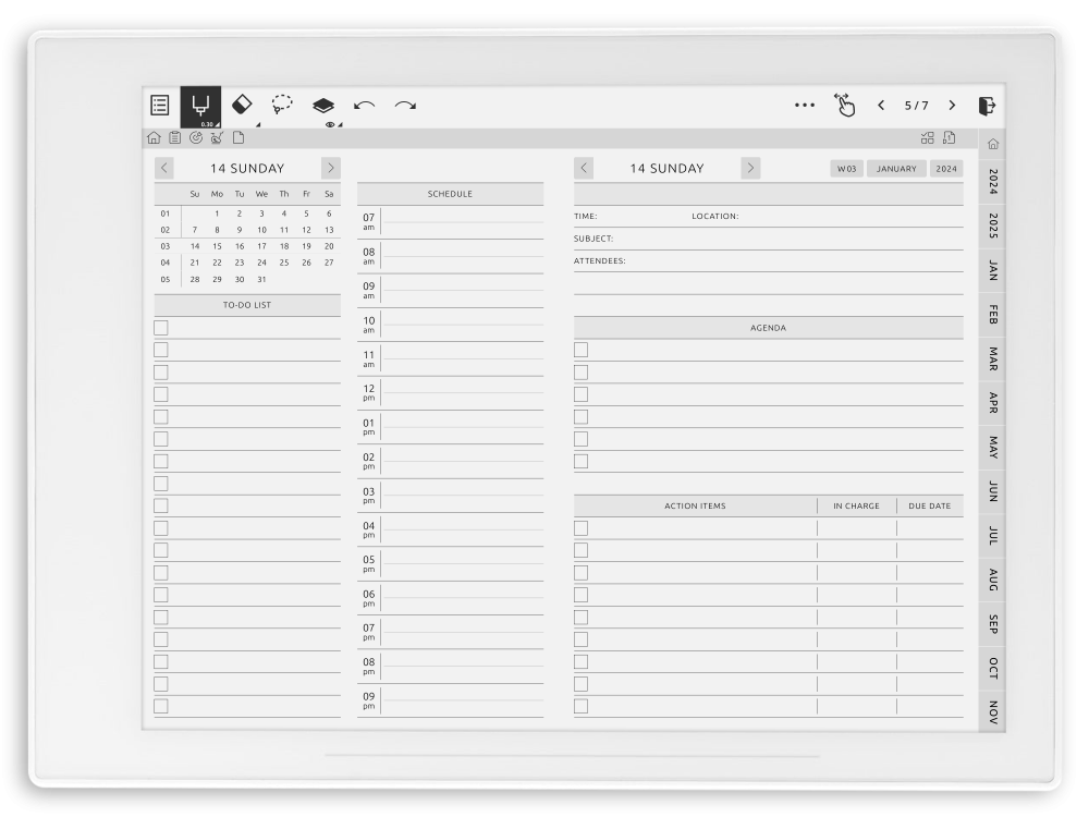 Download Supernote Meeting Notes Hyperlinked PDF
