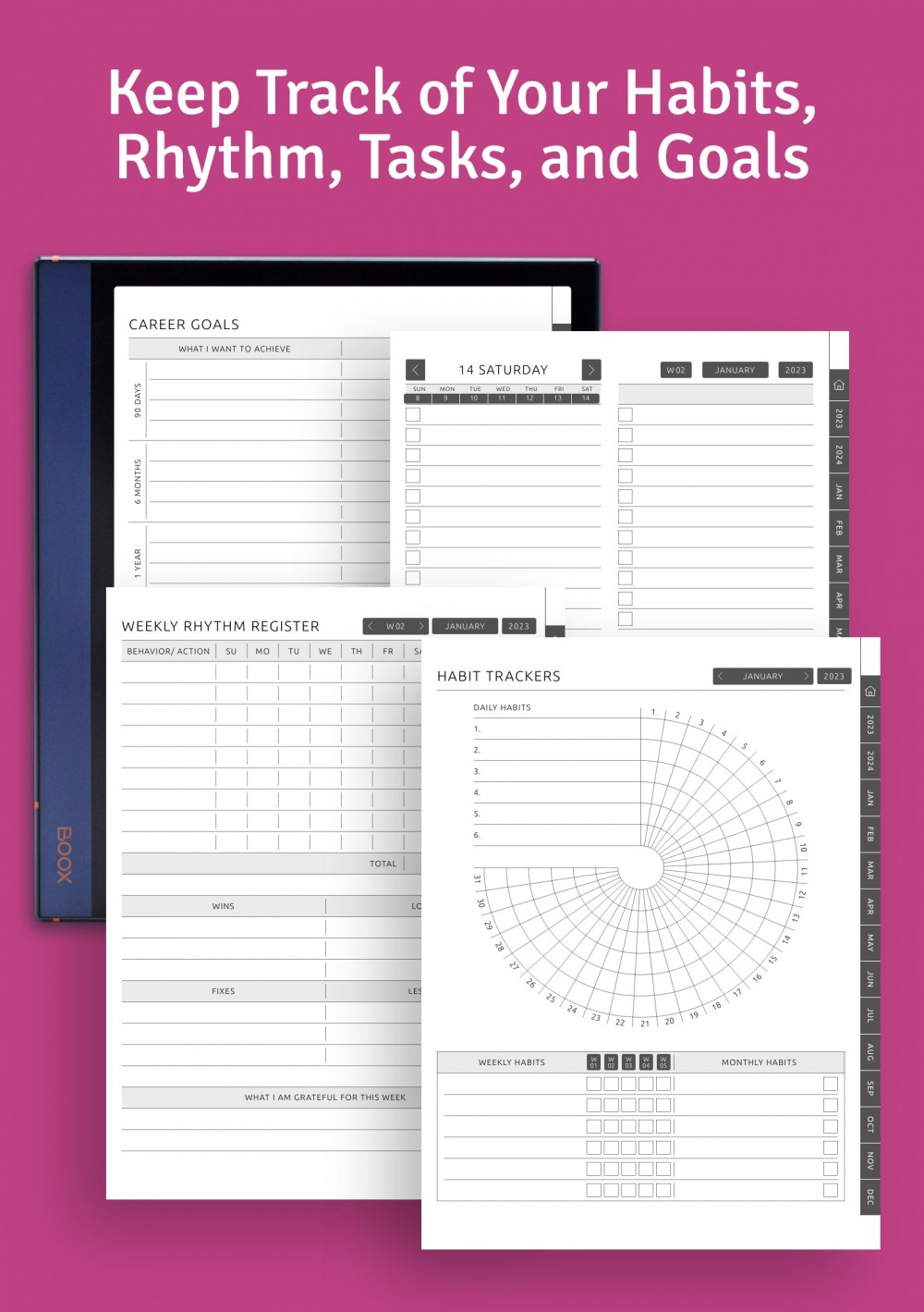 Download Gratitude Planner PDF for reMarkable