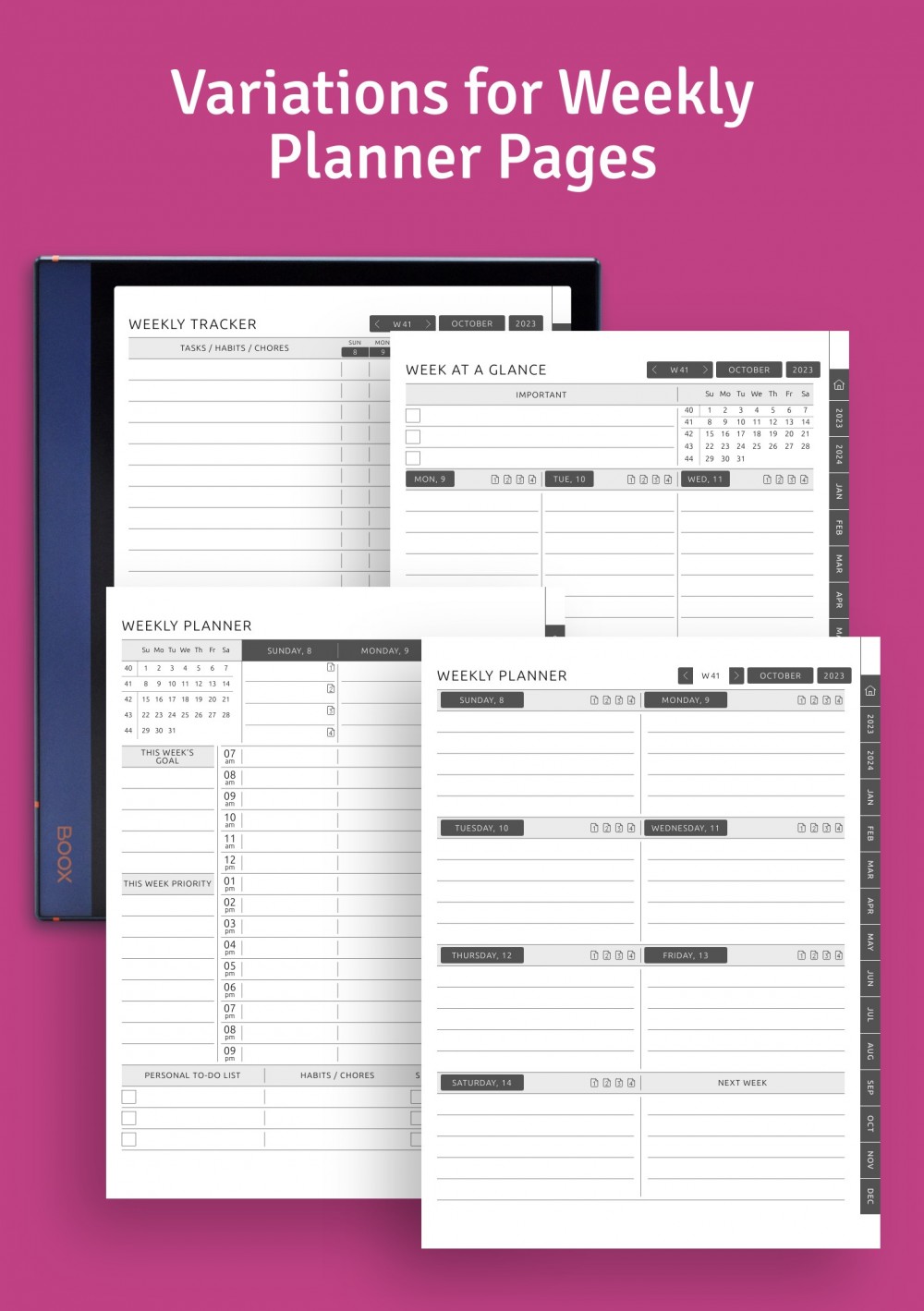 Download Printable ONYX BOOX - Teacher Planner PDF