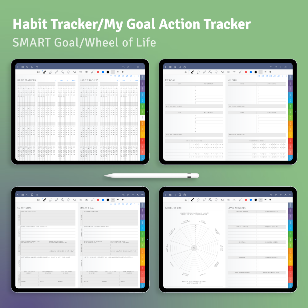 Download Digital Goal Planner for iPad, Android Tablets