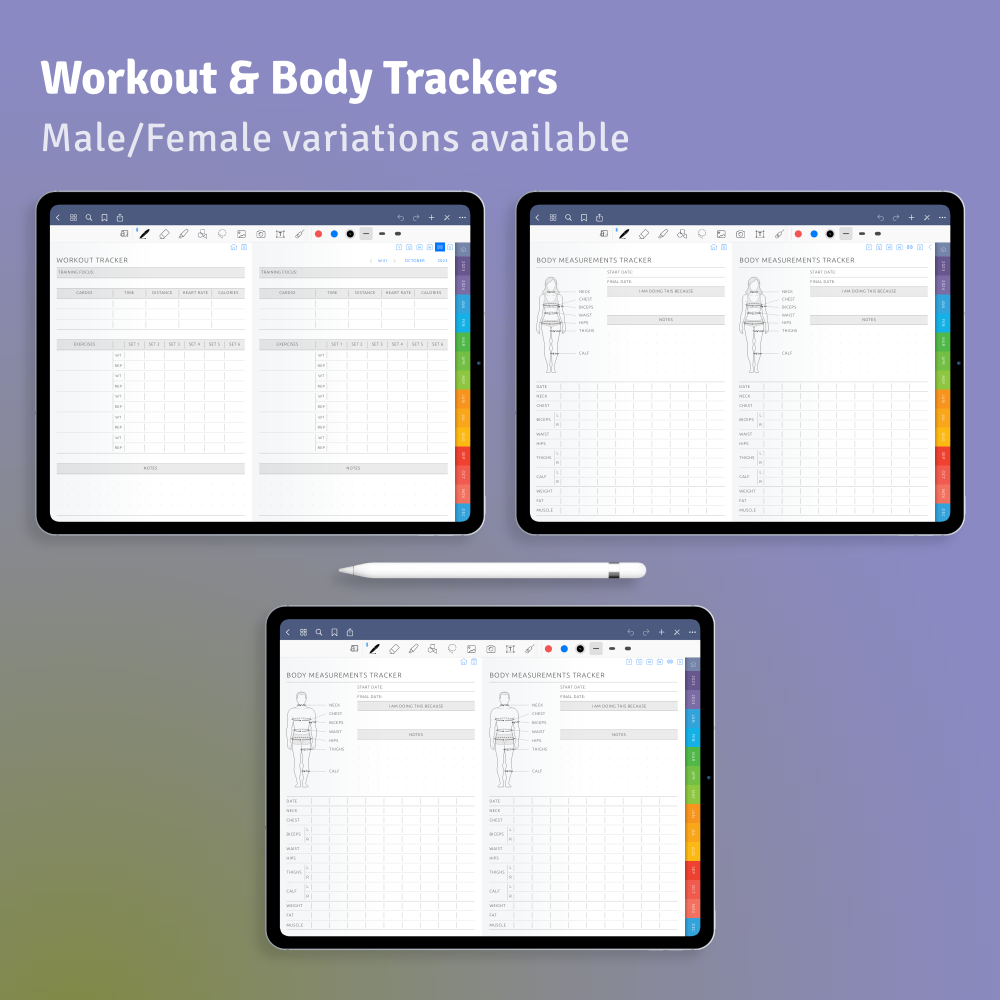 Digital Health & Fitness Planner – Track Wellness & Goals