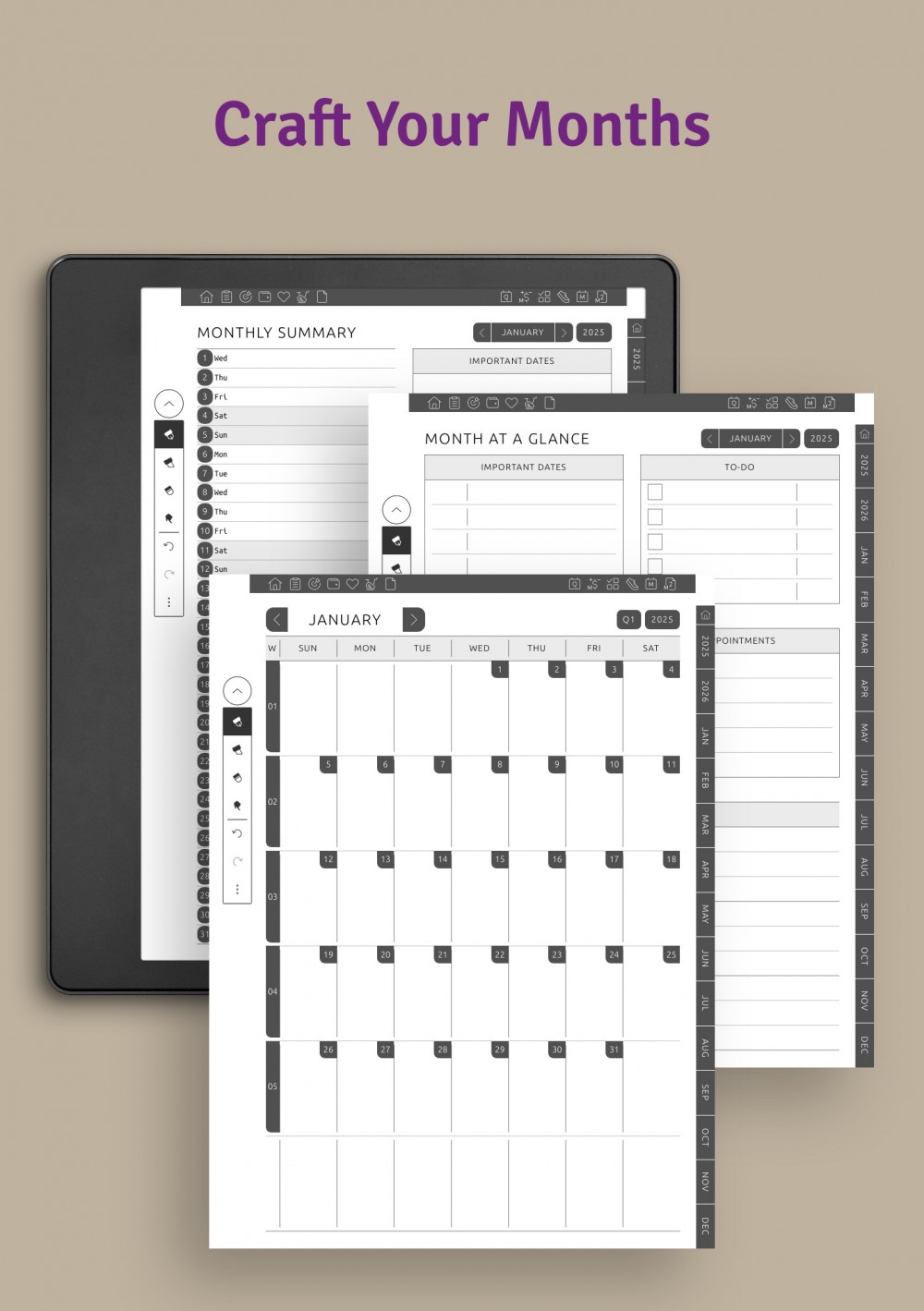 Download ADHD Planner Hyperlinked PDF for Kindle Scribe Tablets