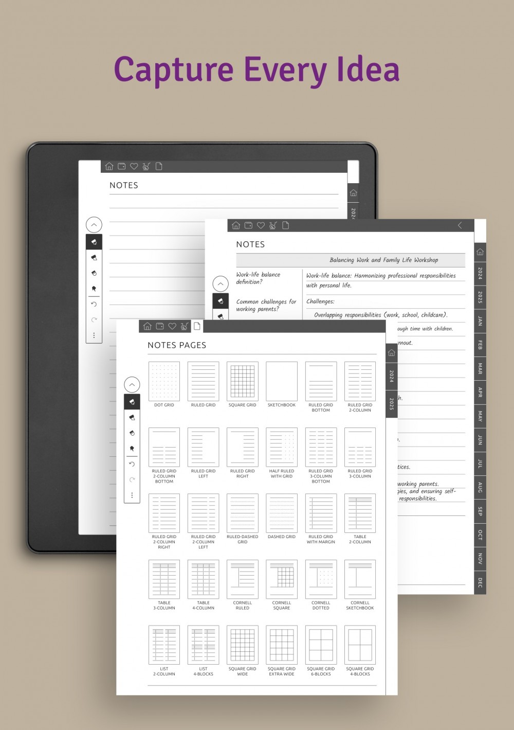 Download Kindle Scribe Monthly Planner Hyperlinked PDF