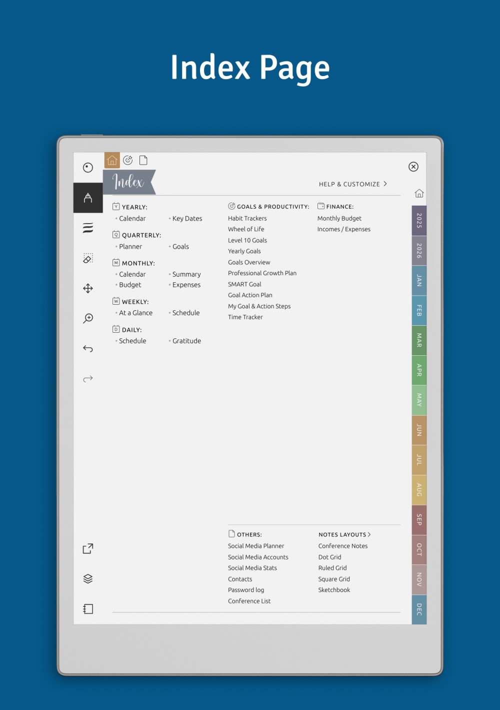 Goal Planner for reMarkable – SMART Template for Productivity