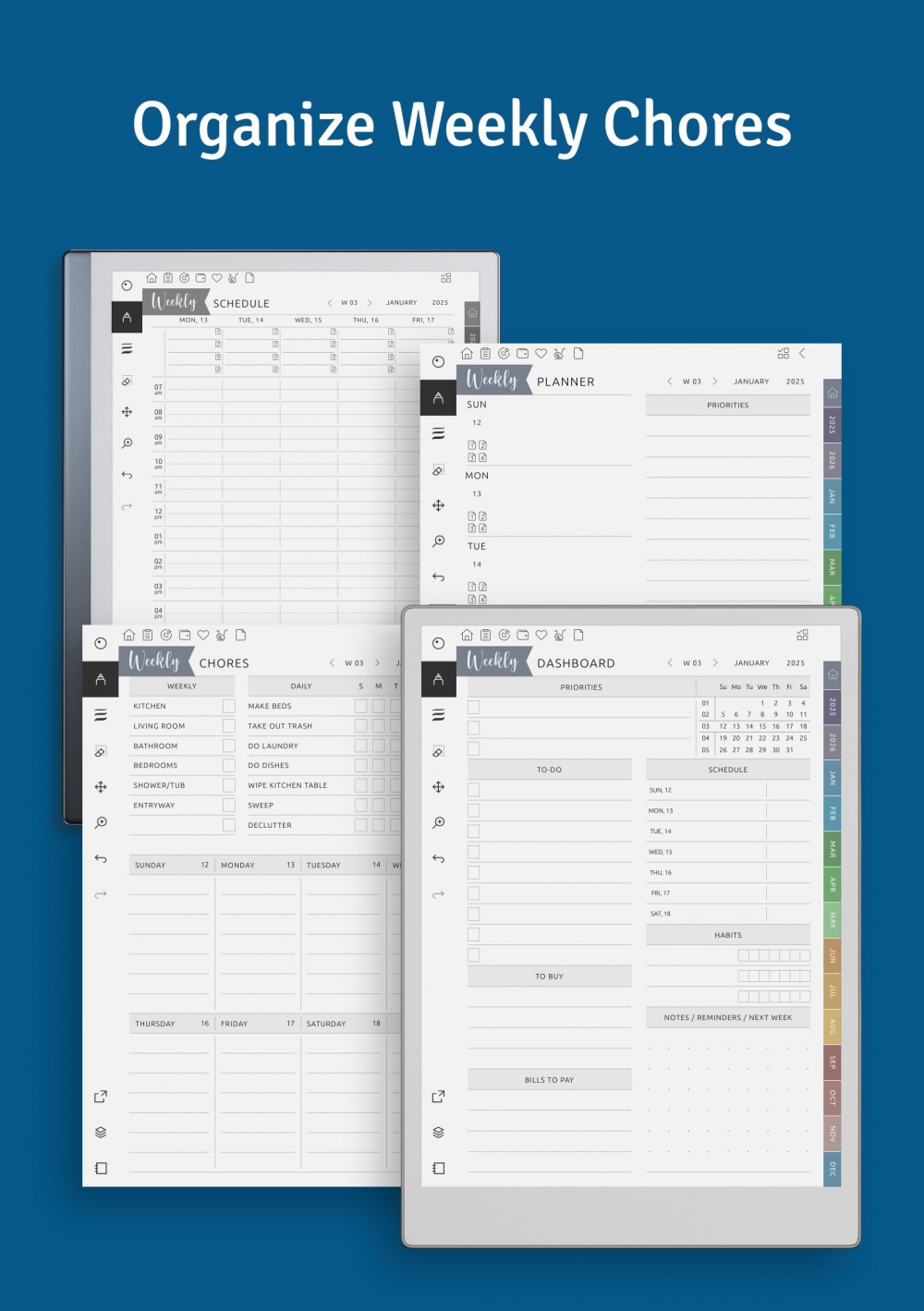 Mom's Planner for reMarkable - Get Hyperlinked PDF