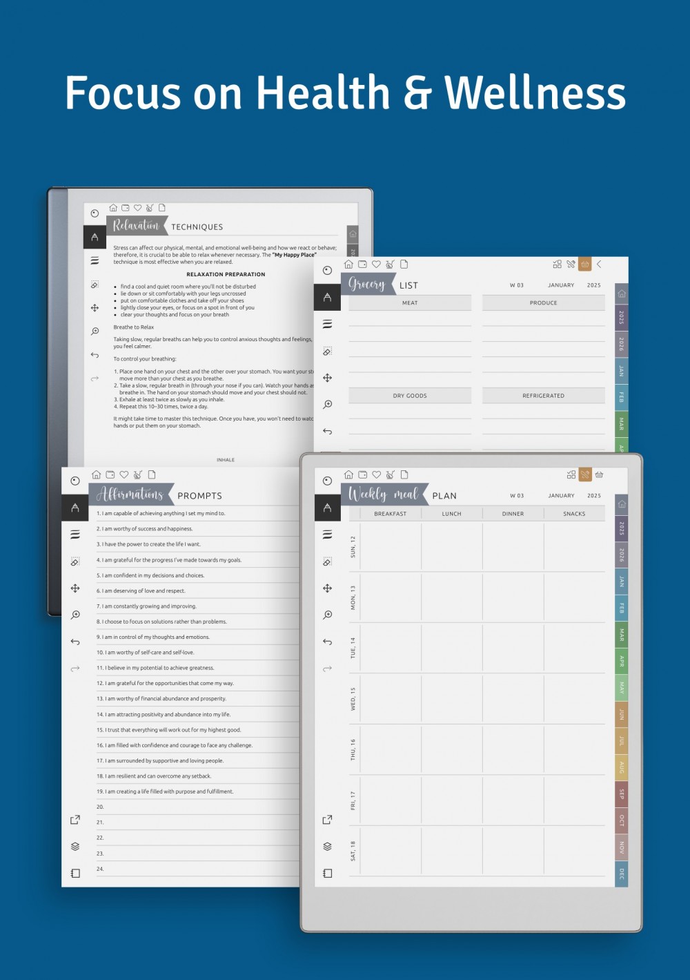 Download reMarkable Monthly Planner Template