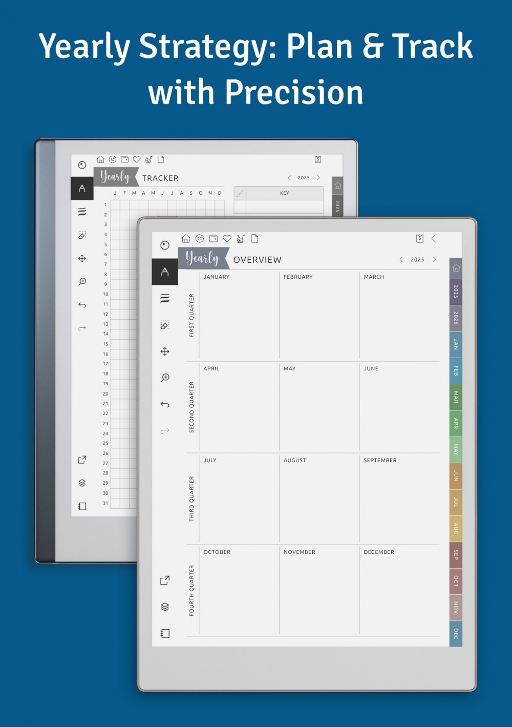 Student Planner for reMarkable - Download Customizable Hyperlinked PDF