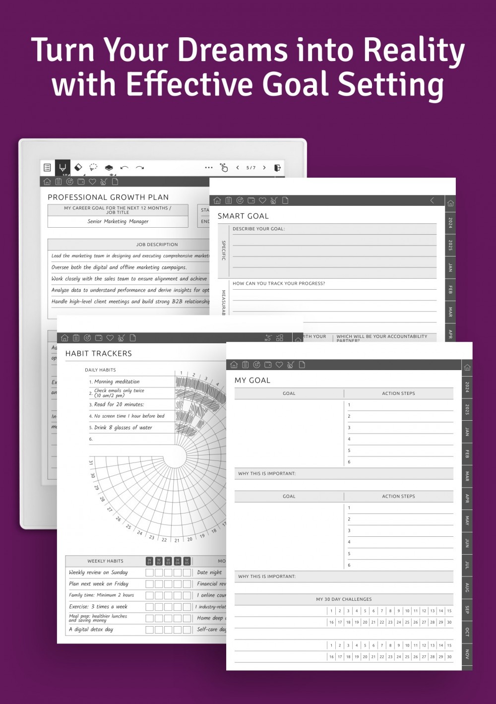 Download Supernote ADHD Planner Hyperlinked PDF