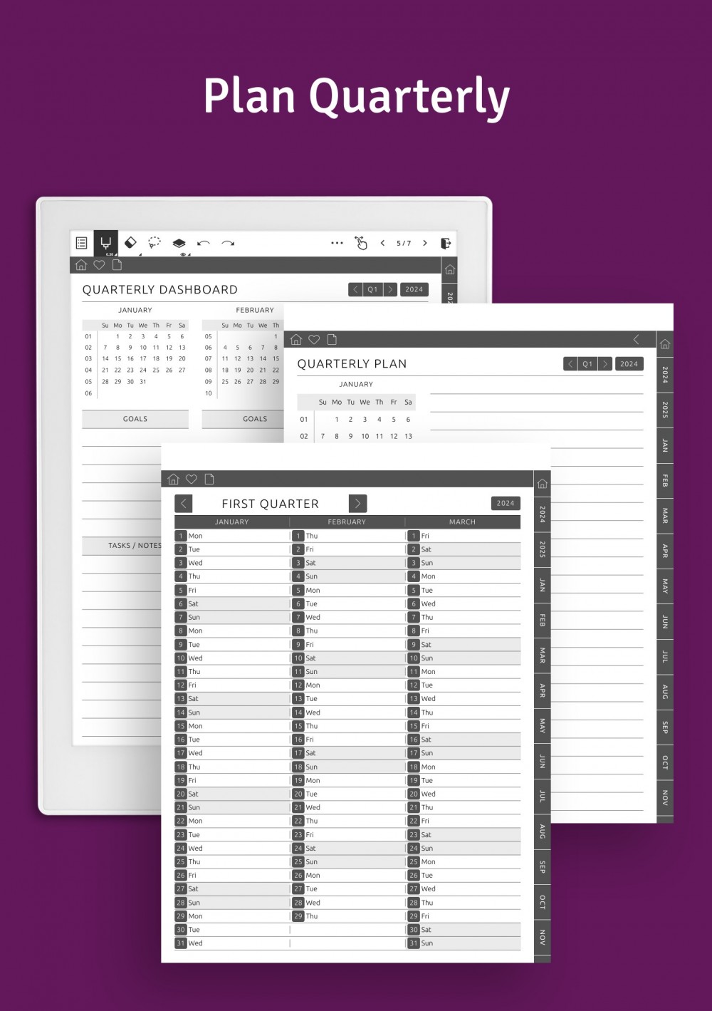 Download Diary Planner PDF for Supernote A5 X & A6 X